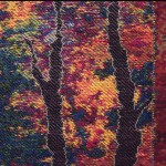Jacquard weaving, metallic threads, wool and sewing threads, SOLD Canadian Embassy in London